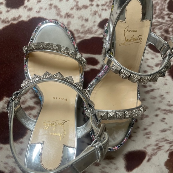 Christian Louboutin Patent Leather Printed Espadrilles - Picture 4 of 5